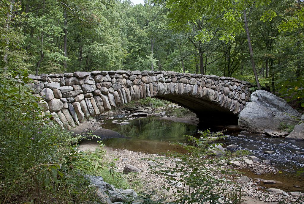 Boulder Bridge, a stone arch over Rock Creek in Rock Creek Park, Washington, D.C.